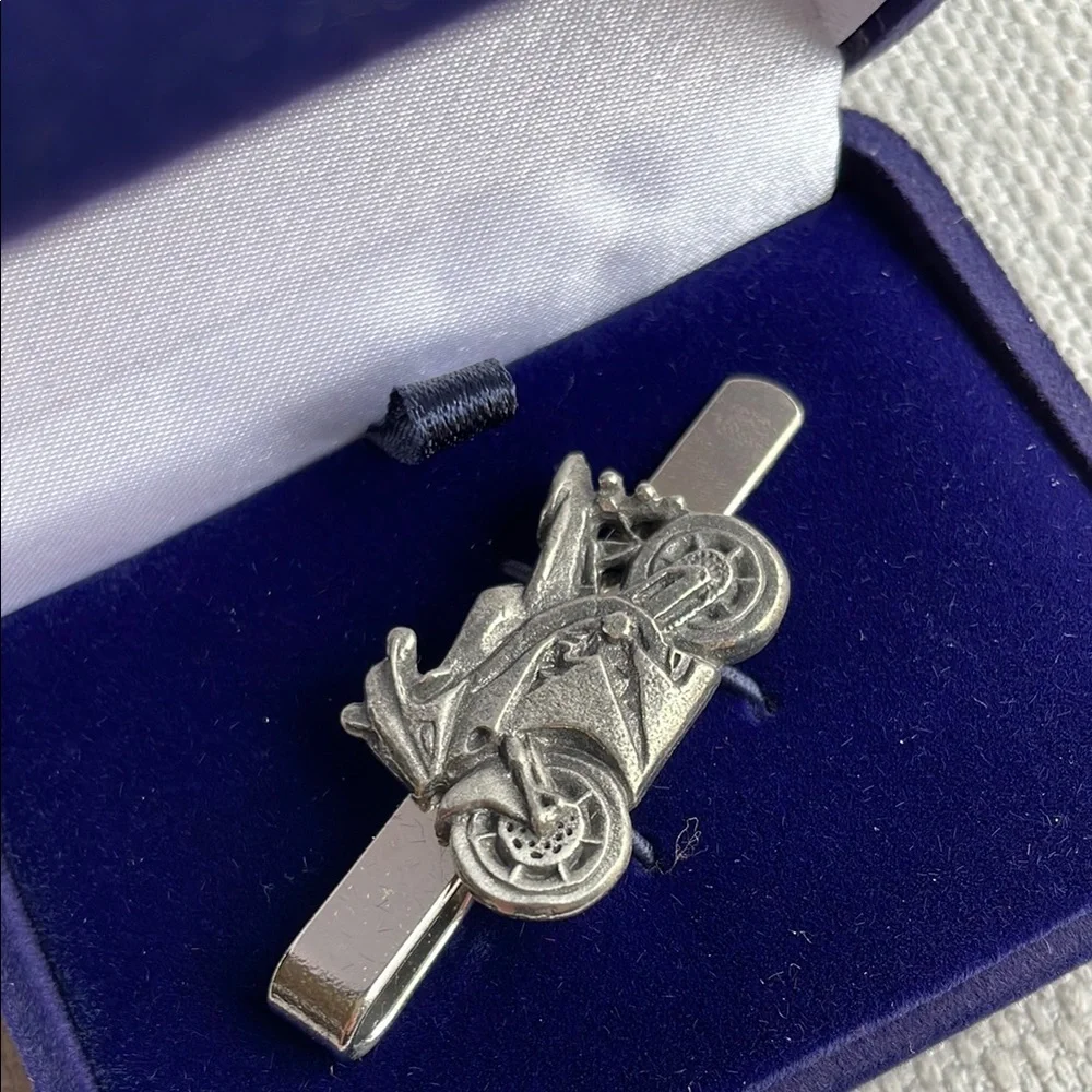 Hoardersworld Motorcycle Tie Clip (Slide) Handmade Gift Boxed